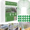 Garden Mesh Netting Kit, Plant Covers 10x30Ft Ultra Fine Mesh Netting & 6Pcs Garden Hoops &18 Clip, Garden Netting Kit for Raised Beds Plants Pest Barrier Greenhouse Row Cover Animal Protection Net