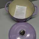 Lodge Essential Enamel Cast Iron Dutch Oven 6 Quarts - Perfect for Bread Baking, Braising, Marinating & Slow Cooking - Features Moisture-Sealing Lid & Dual Handles - Kitchen Essentials - Lilac