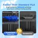 FLASHFORGE Rapid PLA Filament 1.75mm +/- 0.02mm Burnt Titanium to Abyssal Red Gradient, Max 500mm/s High Speed Printing, 3D Printer Filament 1kg(2.2lbs), Changing Colors with Light