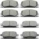 D905 D1374 8PC Front & Rear Disc Brake Pads Set For Nissan Maxima 2009-2014 2016-2019