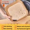 4 qt Air Fryer Liners, Chefman Air Fryer Liners, Disposable 4qt Air Fryer Liner for Chefman TurboX 4-in-1& 4.5 QT Cuisinart Airfryer, Non-stick Parchment Paper for Frying, Baking- Unbleached(120Pcs)