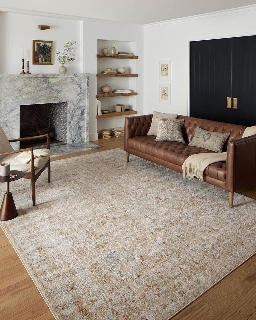 Loloi Monroe Collection MON-05 Sand/Sunrise 2'-6" x 7'-9" Runner Rug