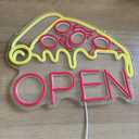 Pizza Open Neon Sign, Pizza Shop Sign, Pizza Shop Window Open Sign, Custom Open Business Sign, Restaurant Open Led Light, Pizza Wall Sign