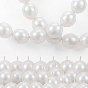 Pearl White Linking Balloons, 60PCS 10 Inch Pearl Color Quick Link Balloons for Making Balloon Wall Heart Arch, Tails Balloon for Wedding Birthday Baby Shower Engagement Graduation Party Decorations