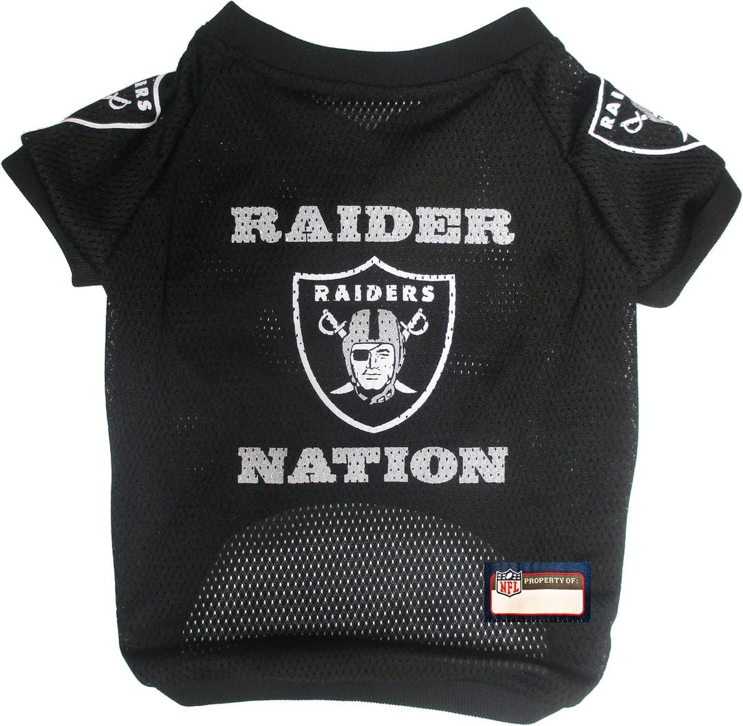 Pets First OAK-4000-SM Raiders Raglan Jersey, Multicolor, One Size