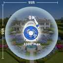 Retractable Garden Hose Reel, Home Hose Reel with10 Patterns Spray Nozzle, Adapts to standard US hose plugs, for Garden Watering, Floor Cleaning, Pet Cleaning, etc (50FT)