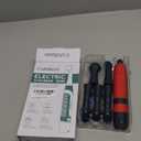 LifeBasis Rechargeable Power Scrubber 11-Piece Kit, Cordless Electric Cleaning Brush, IPX7 Waterproof Electric Grout Brush for Home, Kitchen, Bathroom, Grout, Tile, Shower, Tub, Red