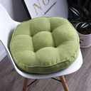 Vctops Round Chair Pad Seat Cushion Solid Color Soft Chair Pads Comfy Velvet Cushion Pillow for Kitchen Dining Office Chair Kids Reading (Green,Diameter 16")