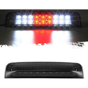 Partsam High Mount 3rd Third Brake Light Replacement For Dodge Ram 2009-2017 1500 2500 3500 Red/White 27 LED Rear Cab Roof Center Mount Tail Cargo Lights Lamps Smoke Lens Black Housing Waterproof