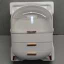 NestOrganix Makeup Organizer Skincare Organizers - Cosmetic Display Cases with Transparent Cover, SkinCare Organizers for Bathroom Countertop, Bedroom Vanity Desk, Lipstick Organizer, White