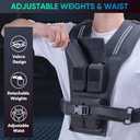 APEXUP Adjustable Weighted Vest Men 20lbs/30lbs/40lbs Weights with Reflective Stripe, Weight Vest Woman Workout Vest for Strength Training Running Walking