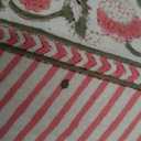 ATOSII Nargis Pink 100% Cotton Rectangle Boho Spring Tablecloth, Handblock Floral Table Cloth Linen for Kitchen Dining I Parties Wedding Outdoors Easter Holidays Home Decor 60 X 90 Inches I 6 Seater