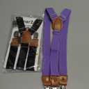 INNERZEN 2 Pieces Dog Diaper Suspenders, for Female and Belly Band for Male, Prevent Diapers from Falling Off,Suspender for Dog in Heat/Period(Black&Purple,M/L)