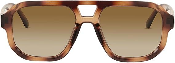 livho Trendy Polarized Square Aviator Sunglasses Women Men Square Eyewear Frame, Retro Sun Glasses for Women Men 2025 Shades