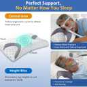 IKSTAR CPAP Pillow for Side Sleepers Fits All CPAP Mask Types Adjustable Memory Foam with Contoured Cutouts for Side, Back & Stomach Sleepers Reduces Air Leaks & Mask Pressure a Better Sleep