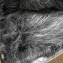 Luxury Faux Fur Throw Blanket, Grey and Black High Pile Mixed Throw Blanket, Super Warm, Fuzzy, Elegant, Fluffy Decoration Blanket Scarf for Sofa, Couch and Bed, 60''x 80''
