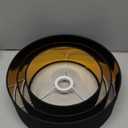 Lamp Shades for Floor Lamps, Pendant Lighting and Chandelier Replacement, 3-Tier Drum Fabric Lampshade with Natural Linen Handcrafted(Black)