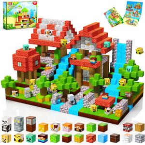 Magnetic Blocks-200PCS Magnetic Building Blocks, Magnets Cubes 2025 Upgraded Stacking Magnets for Kids Forest River Indoor Construction STEM Toys , Christmas Birthday Gifts for Boys & Girls Ages 3+