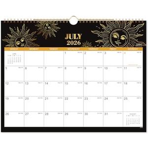 Calendar 2026-2027 - 2026-2027 Wall Calendar, July 2026 - December 2027, 15" x 11.5", Wall Calendar 2026-2027, 18 Monthly Calendar with Twin-wire Binding, Thick Paper, Hanging Hook - The Sun Pack of 2