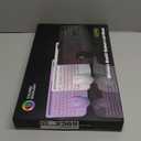 Wireless Keyboard and Mouse Combo, 9 Backlit Effects, Wrist Rest, Phone Holder, 2.4G Lag-Free Ergonomic Keyboards, KM22 MAX Rechargeable Silent Set for Computer, Laptop, Mac, Windows -SABLUTE（Pink）