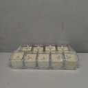 Square Glass Candle W/Dustcover White 9 Pack