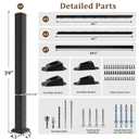 Akenow 36 in H x 4 ft W Porch and Deck Railing Kit,Railing Kit Stair Guard Rail for Deck, Porch, Patio, Balcony and Steps