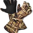 Waterproof Neoprene Duck Hunting & Decoy Gloves  Insulated Blind Gauntlet with Grid Grip, Long Oversized Sleeves for Cold Waterfowl Hunters & Late Season Hunting Gear