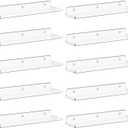 Lifewit Floating Shelves for Wall, 10 Pack Clear Acrylic Shelf 15" Room Decor for Bookcase/Vinyl Record Display/Photo/Picture in Bedroom, Living Room, Bathroom, Kitchen Storage and Organization