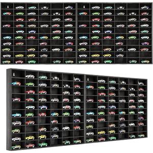 Seenelling 1:64 Scale Diecast Car Display Case, 2 Pcs, 120 Spaces Total