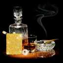 Cute Flask for Woman Bling Diamond Sparkly Gold Drinking Flask with Funnel for Whiskey Beer Alcohol for Travel Cruise Party8OZ) (1 PCS)