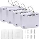 SHIMIDO Upgraded Punch-Free 1000g Automatic Screen Door Closer, Storm Door Closer, Sliding Screen Auto Door Closer with Steel Drawstring for Bathroom, Bedroom, Studyroom, etc. (4 Pack White)