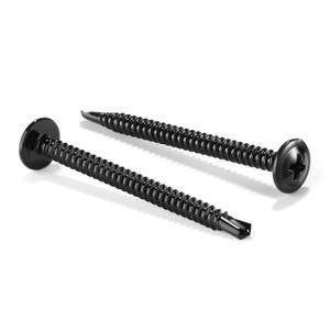 #10 x 2-1/2" Sheet Metal Screws 100PCS 410 Stainless Steel Truss Head Fast Self Tapping Screws Black Oxide by SG TZH