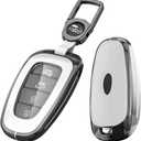Alloy Metal Key Fob Cover,Compatible with 2020 2021 2022 Hyundai Sonata Santa fe Tucson
