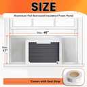 GCGOODS 46" x 17" Window AC Sealing Panel, Full Surround Insulation Window Air Conditioner Foam Panel with Aluminum Surface, Seal All Gaps, Block Rain from Outside, Reflect Heat & Sunlight