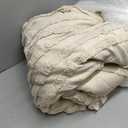 BEDELITE Boho Comforter Set Queen Size, Beige Tufted Striped Bed Set 3 Pieces, Soft Vintage Farmhouse Comforter for All Seasons, Boho Home Decor,Fluffy Jacquard Bedding with 2 Pillow Shams