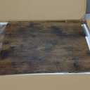 IBUYKE Foldable TV Tray Set of 2 TV,End Table with Removable Food Serving Tray,Portable Wooden Snack Table for Livingroom, Bedroom, Office, Camping,Rustic Brown, UTVT001H