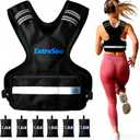 Adjustable Weighted Vest for Women and Men, 4-10lb/11-20lb/20-32lb Weight Vest with 6 Ironsand Weights, Body Weight Vest Exercise Set with Reflective Strip for Strength Training and Workout