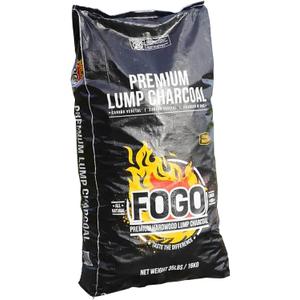 FOGO Premium Oak Restaurant Grade All-Natural Hardwood Medium and Small Sized Lump Charcoal for Grilling and Smoking, 35 Pound Bag
