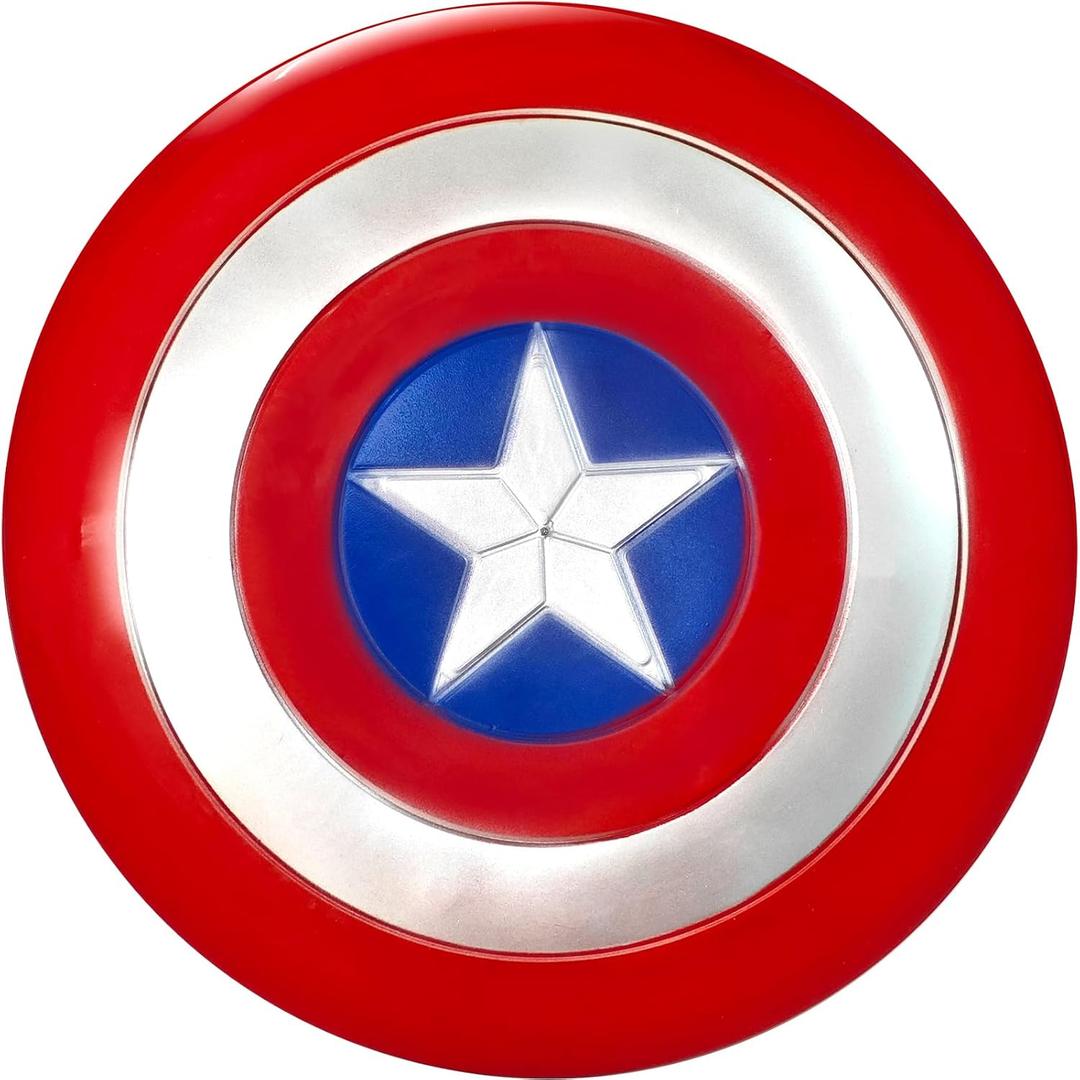 12 Inch Captain Round Shield,Superhero Shield Prop Role Play Toy,Halloween Cosplay Shield for Birthday Gift,Party Decoration