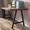 Metal Legs for Table A Shape 28" H Tall Industrial Black Table Legs Heavy Duty Metal Desk Legs Set of 2(Without Boards)