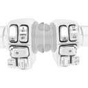 Chrome Hand Control Switches Caps Compatible with Harley Electra Street Glide Road King Touring 1996-2013
