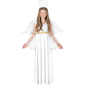 Morph Angel Costumes For Girls - Kids Angel Dress - Girls Angel Costume - Children's Angel Outfit - Perfect For Dress Up XL (2 Pcs)