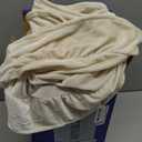 MIULEE Beige Velvet Table Cloth with Decorative Ruffle Edge Luxurious Soft Spring Washable Rectangular Tablecloth Thick Wrinkle-Resistant Oblong Table Cover for Kitchen Dining Wedding 60x102 Inch