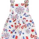 Ayalinggo Fourth Of July Baby Girl Outfit Toddler Ice Cream Jumpsuit Shorts Little Overalls Suspender Kids One Piece