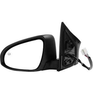 Dasbecan Left Driver Side Mirror Compatible with Toyota Corolla 2014-2019 Power Glass Heated with Turn Signal Light Door Mirror Assembly Replaces TO1320295 8794002F50 Black 7Pins