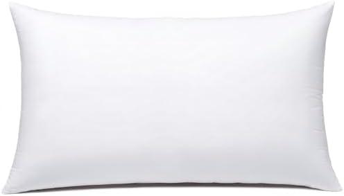 JIEITIVE Throw Pillow Inserts Hypoallergenic Premium Pillow Stuffer Rectangle Lumbar Pillow for Decorative Pillow Covers Cushion Set of 1-12 x 20 Inches