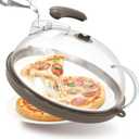 Microwave Splatter Cover with Water Steamer, Upgraded Microwave Cover for Food with Handle, Clear Plate Covers, Splatter Guard, Kitchen Essentials Gadgets, House Warming Gifts New Home, 10 Inch (Grey)