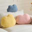 Cloud Pillow, Decorative Cloud Shaped Throw Pillow for Couch Bed, Cotton Fill, Cozy Plush Cushion for Bedroom Living Room Home Decor (Goose Yellow, 14.9 x 11.4 Inches)