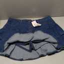 Yeokou Women's Casual Slim A-line Pleated Ruffle Short Mini Denim Skirts XXL