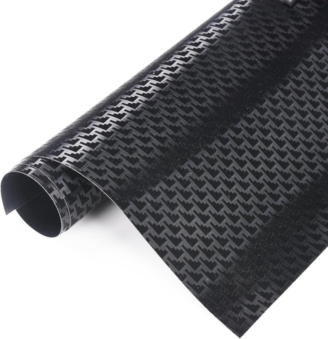 Black Aircraft Carbon Fiber Car Vinyl Wrap Matte Black Simulated 3D Textured Forged Carbon Fiber Satin Finish Car Body Film for Vehicle Interior Exterior Decoration, 59.84" x 19.68"